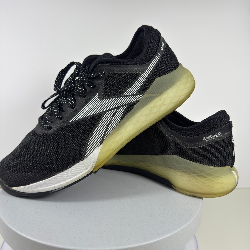 Reebok CrossFit Nano 8‎ Flexweave Mens Black White Training Shoes 8.5 FU6826